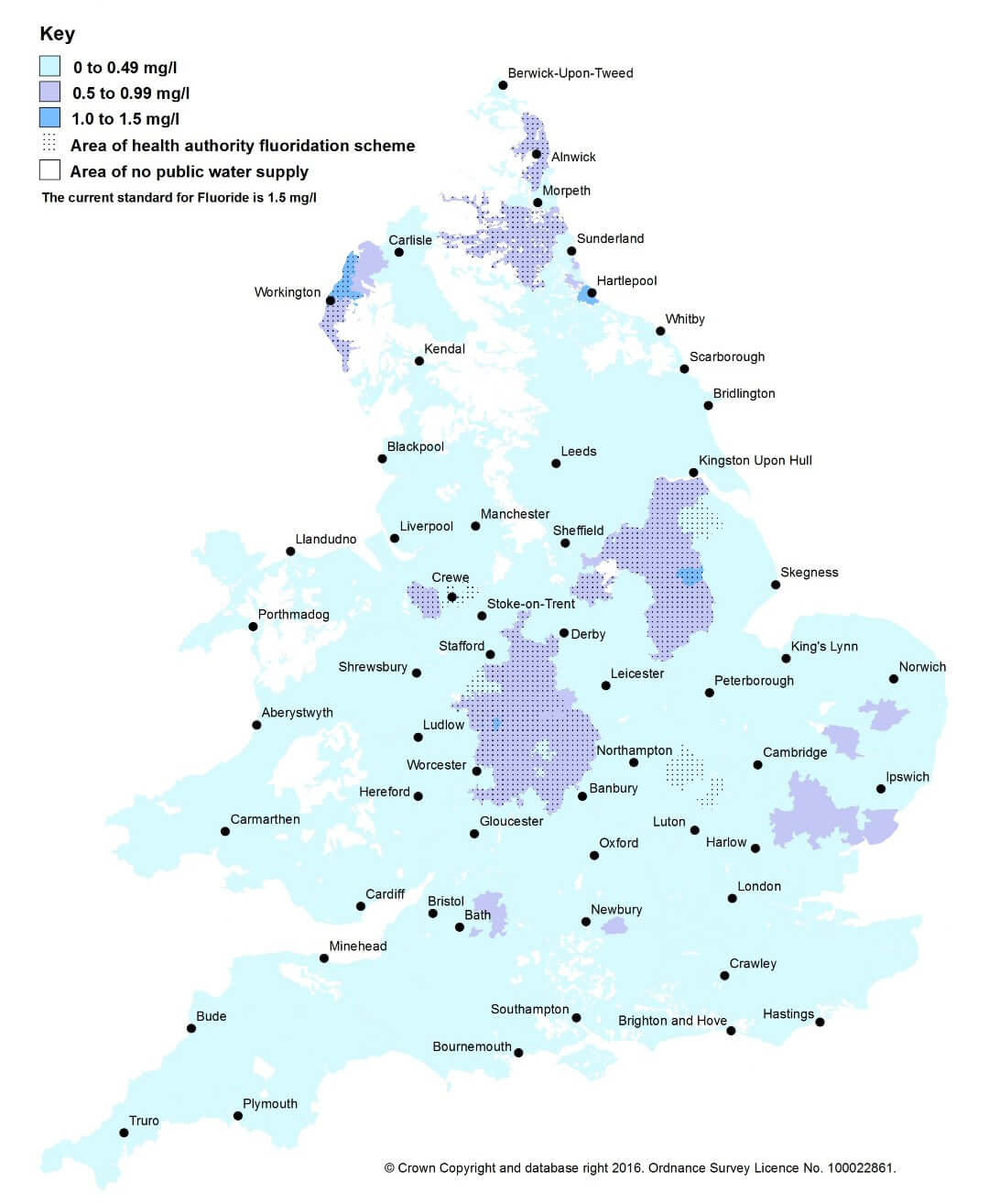 Typical Fluoride levels (2015)